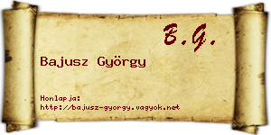 Bajusz György névjegykártya