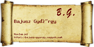 Bajusz György névjegykártya