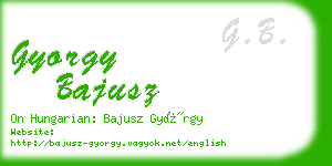 gyorgy bajusz business card